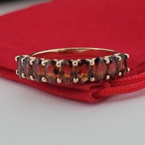 14k Yellow Gold Citrine Madeira Ring Size 8 Solid Gold 👌🎁